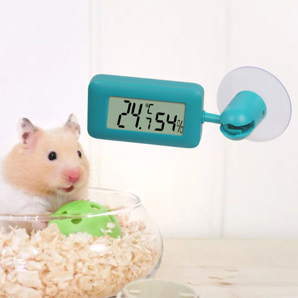Digital Hygrometer Probe - Reptile Thermometer Hygrometer 360° Rotation Suction