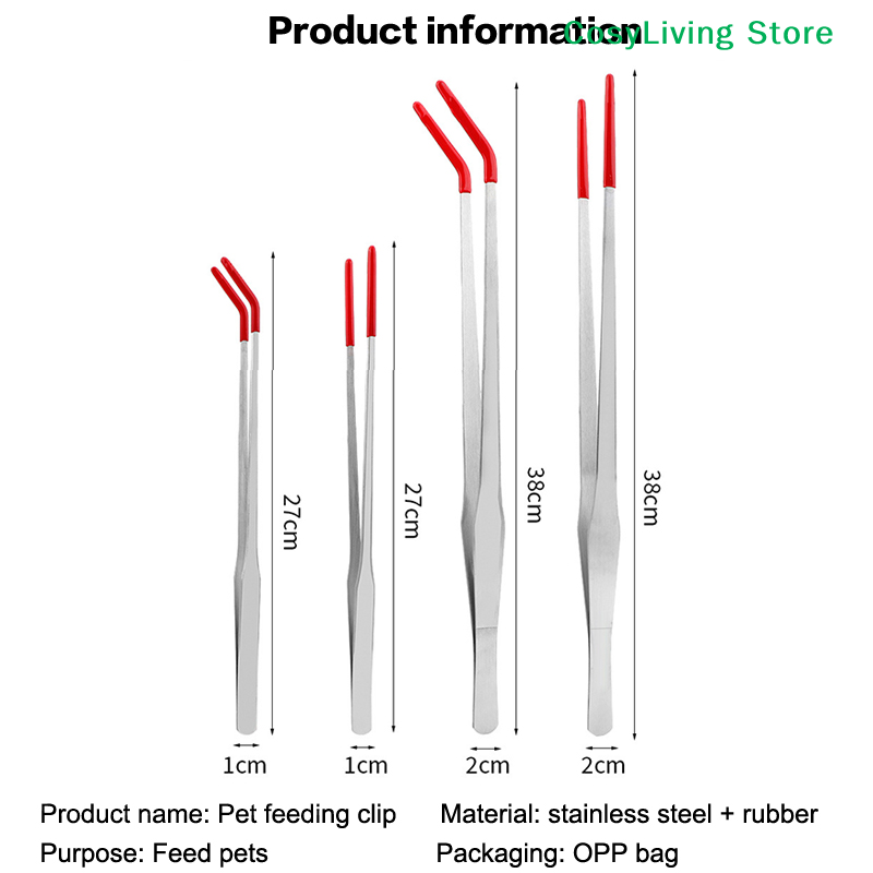 Reptile Feeding Tongs With Rub - Feeding Tong Stainless reseña y precio