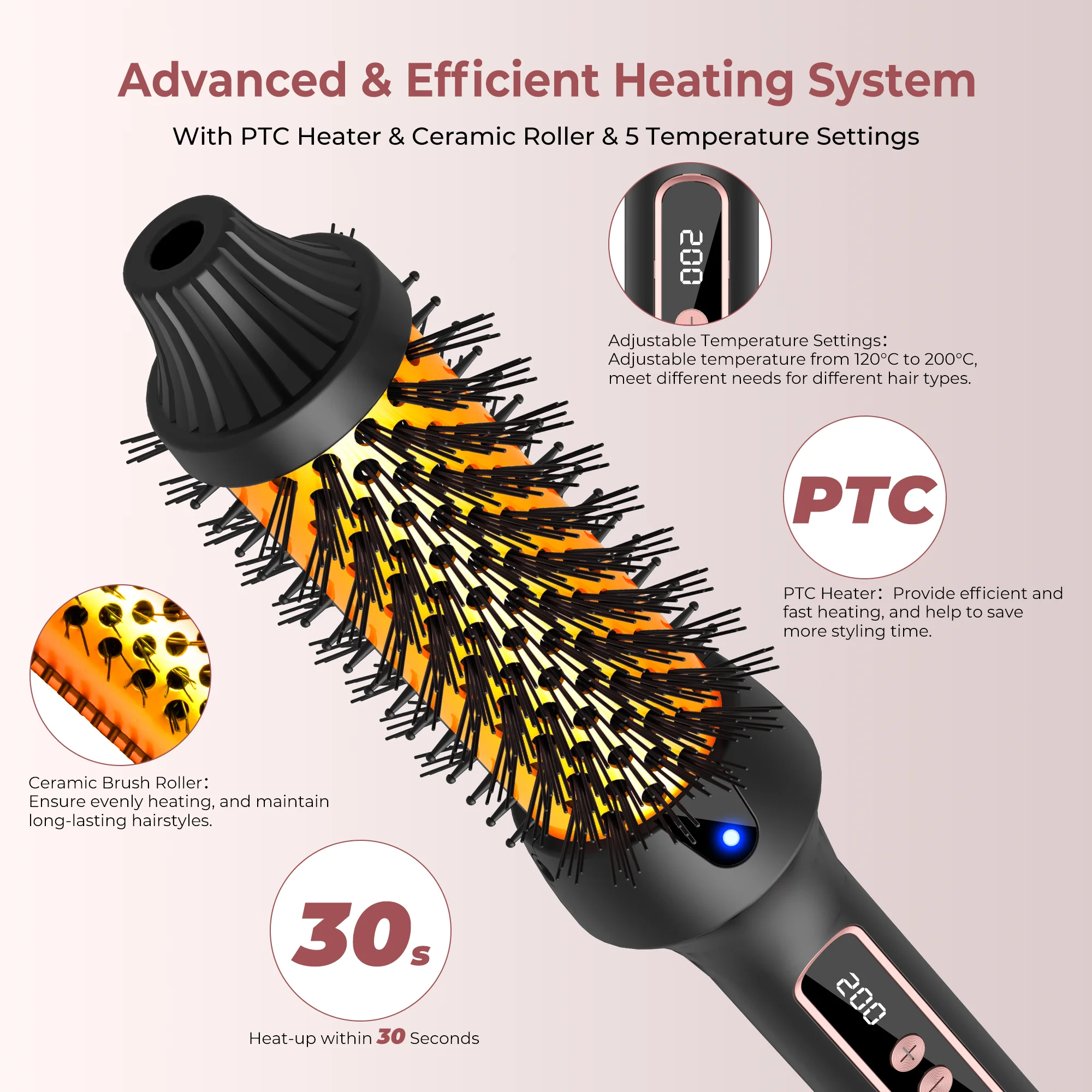 3 in1 Thermal Brush Ionic Heat - Ceramic Heat Emitter reseña y precio