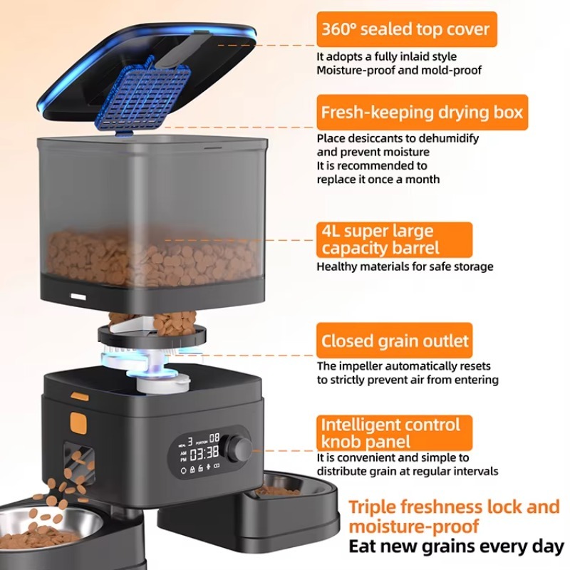 Automatic Pet Feeder Smart Cat - Timer Dual Outlet reseña y precio