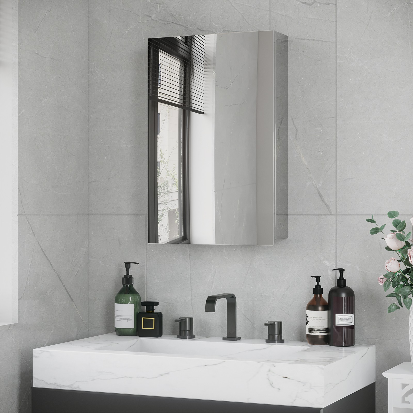Bathroom Cabinet Wall Mounted  - Glass Door Hinge reseña y precio
