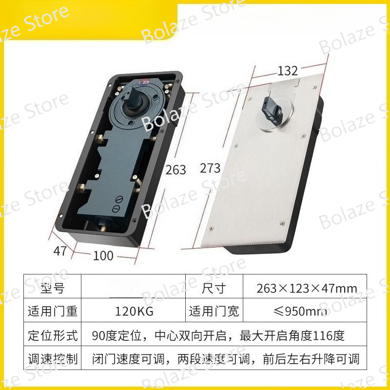Glass Door Floor Spring 220B 1 - Glass Door Hinge reseña y precio